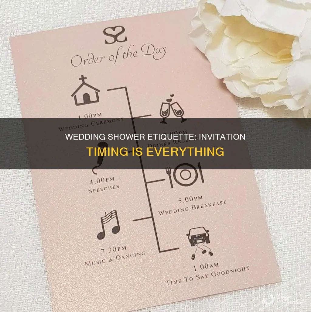 should wedding invitation go out before shower inivitation