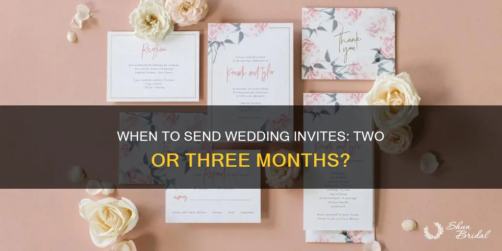 should wedding invitations be sent two or three months out