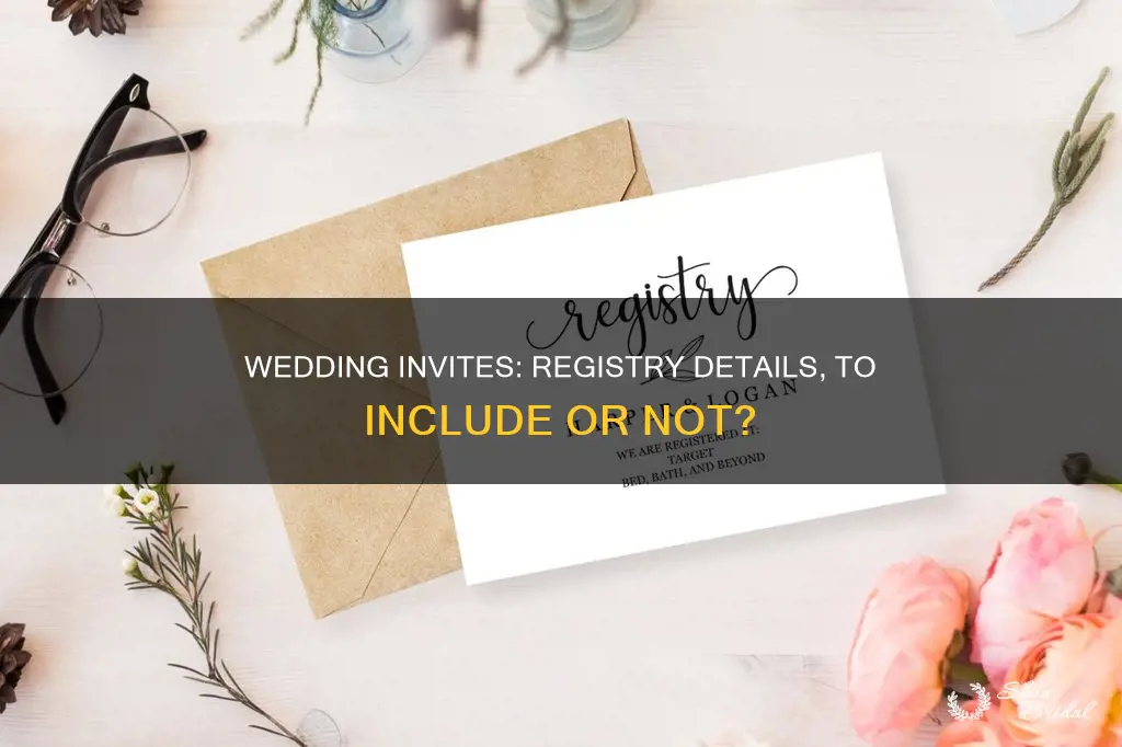 should wedding invitations include registry information