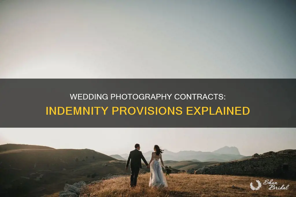should wedding photographer contract have indemnity provision