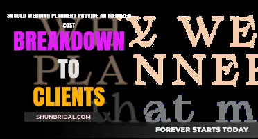 Should Wedding Planners Offer Itemized Cost Breakdowns to Clients?