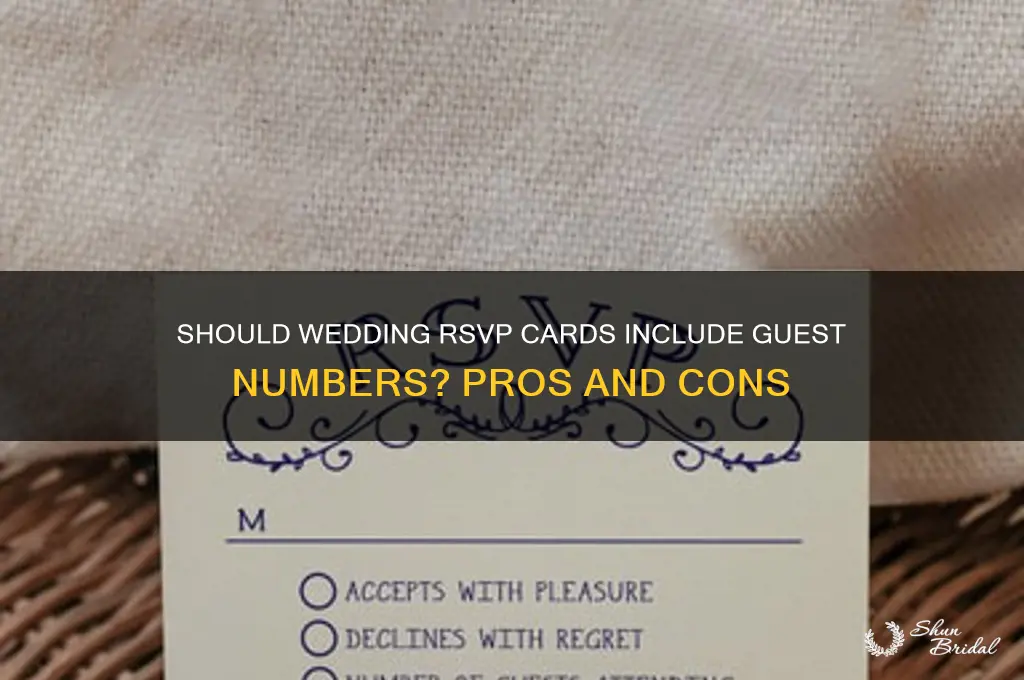 should wedding rsvp cards have a guest number on them