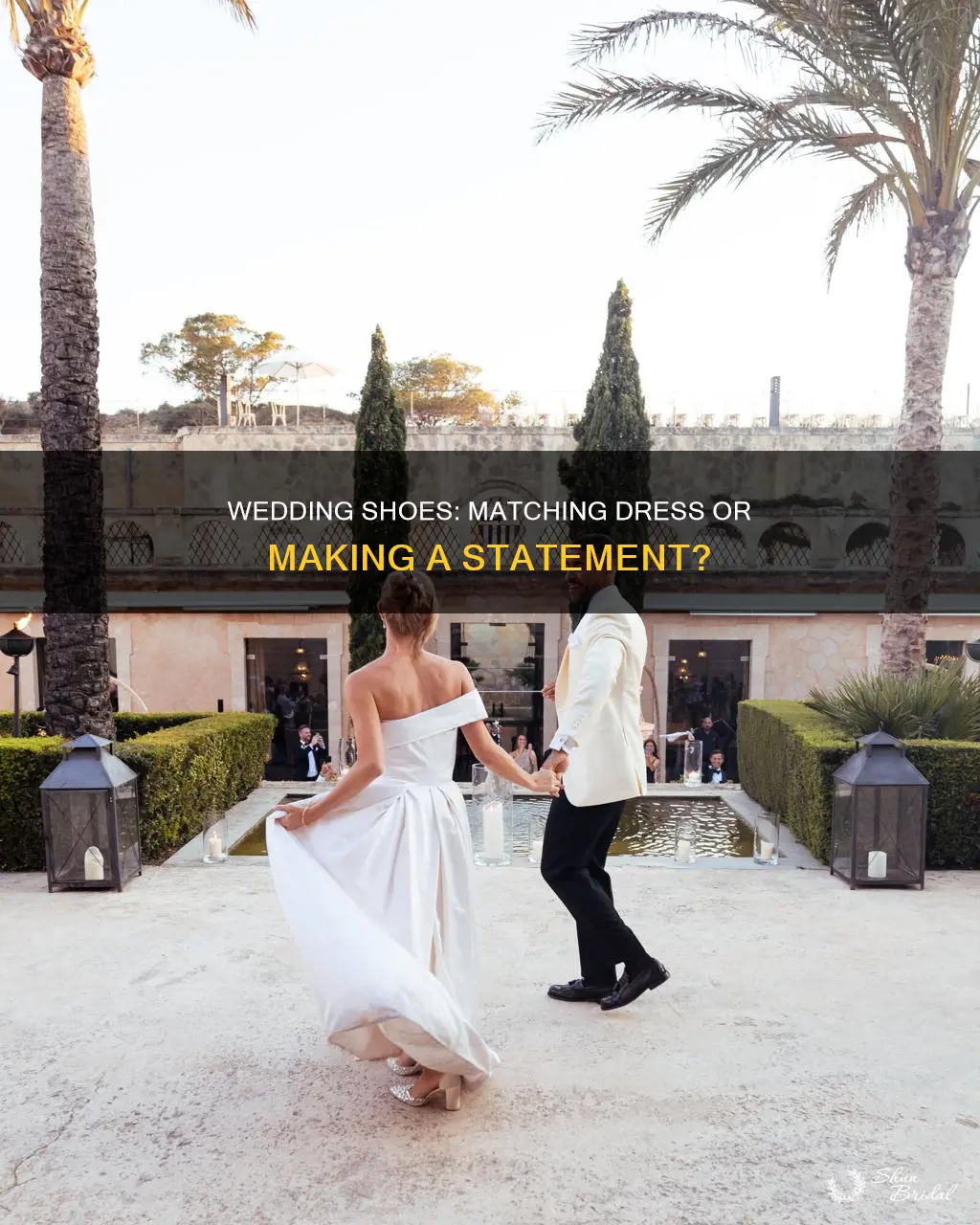 should wedding shoes match dress