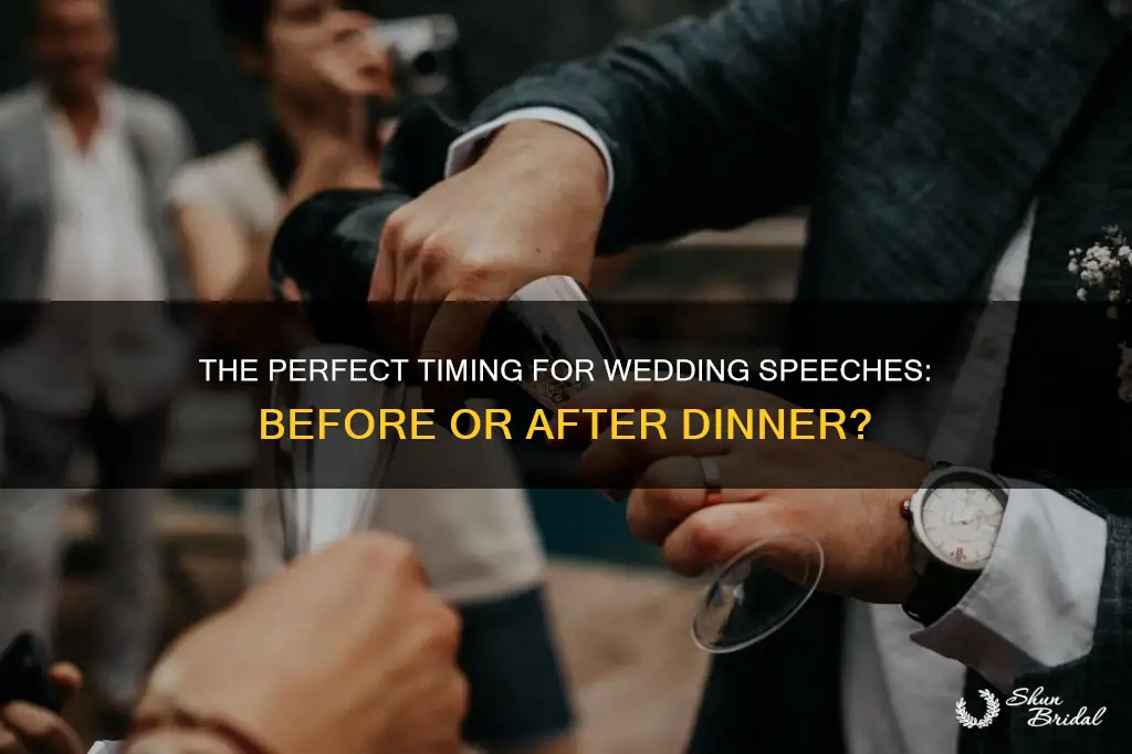 should wedding speeches be done before or after dinner