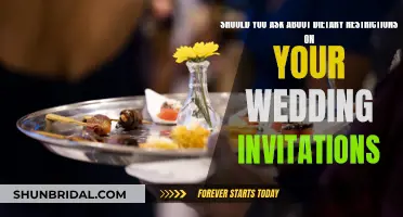 Inquire About Dietary Needs: Wedding Invites and Food