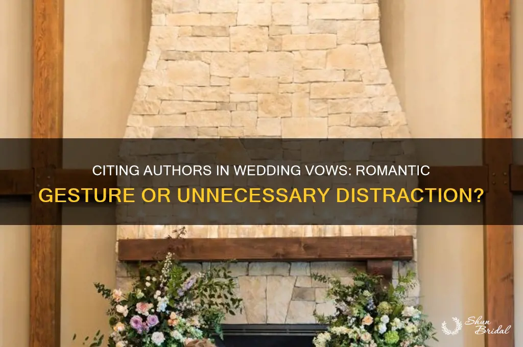 should you cite an author during a wedding ceremony