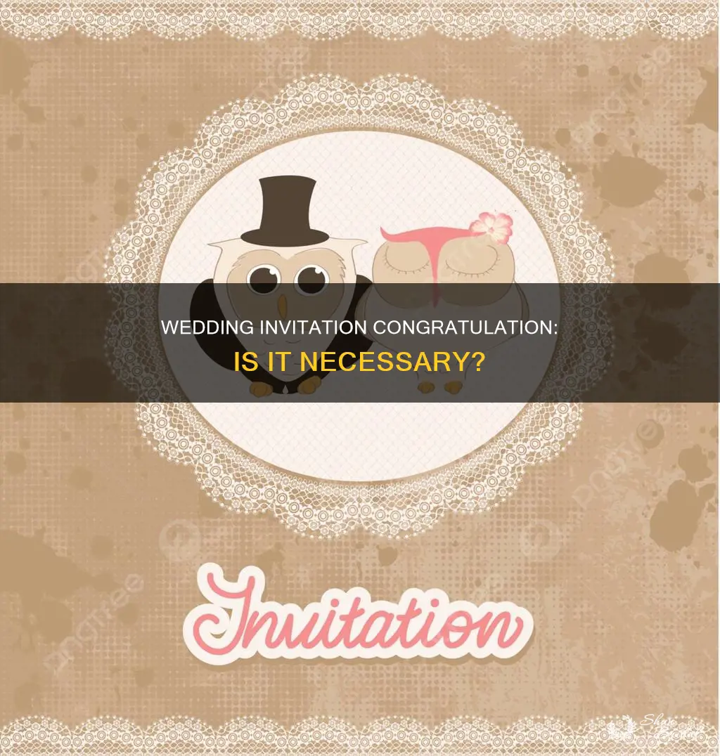 should you congratulate a wedding invitation