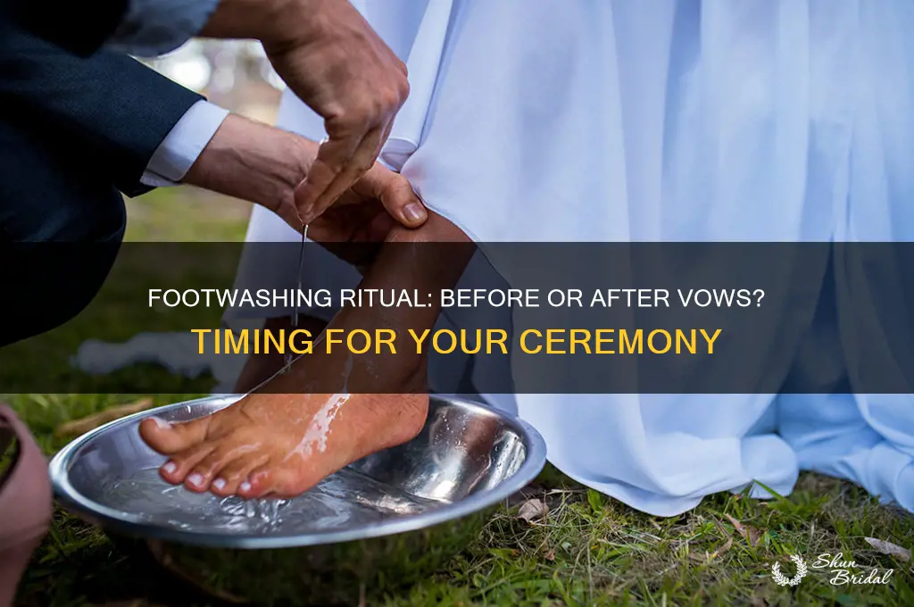 should you do a footwashing before or after vows