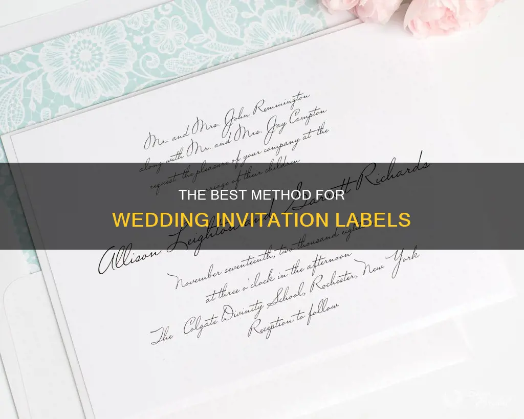 should you hand write or print labels for wedding invitations