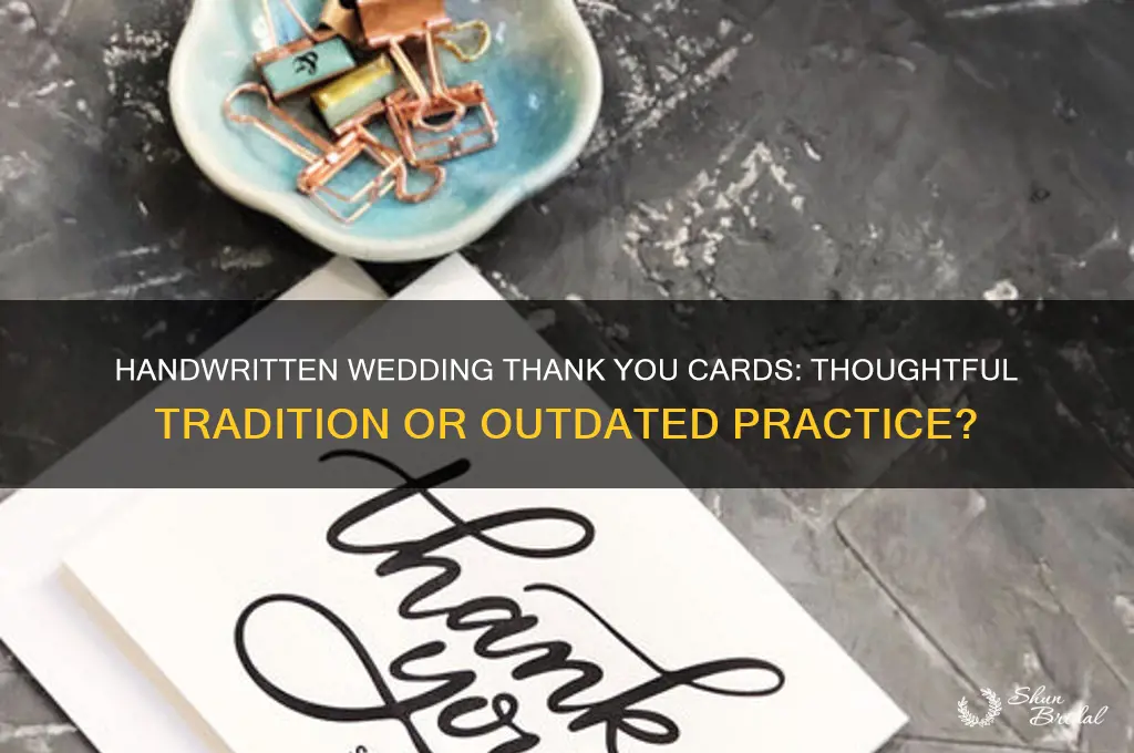 should you hand write wedding thank you cards