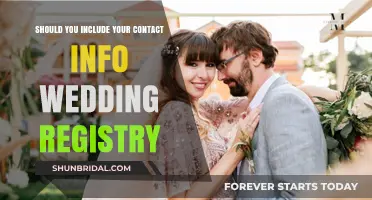 Wedding Registry: Contact Info, Include or Not?