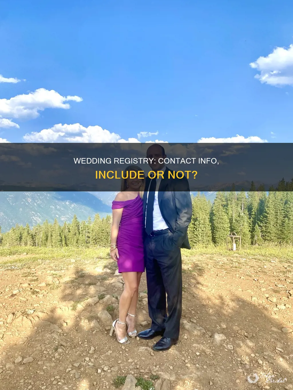should you include your contact info wedding registry