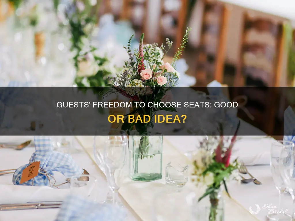 should you let guests pick their seats at wedding receptions