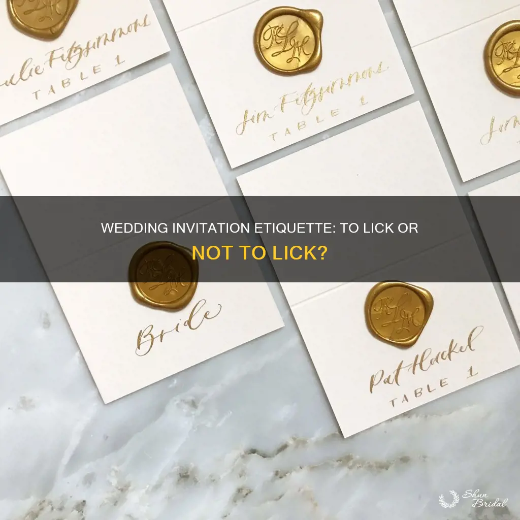 should you lick close your wedding invitations