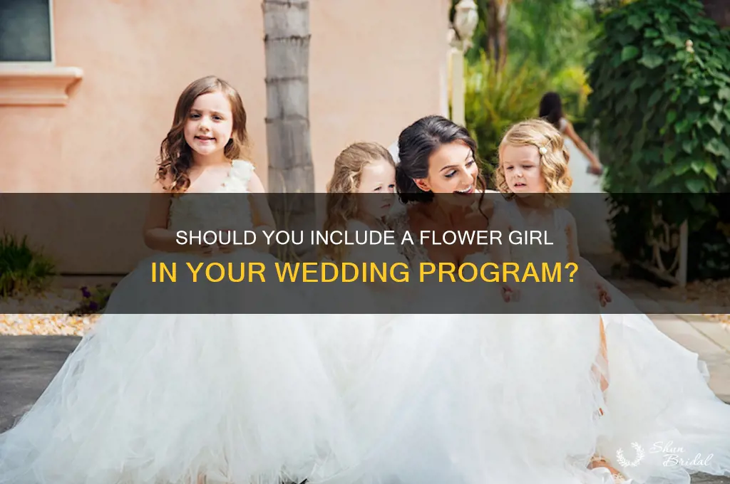 should you list a flower girl in a wedding program