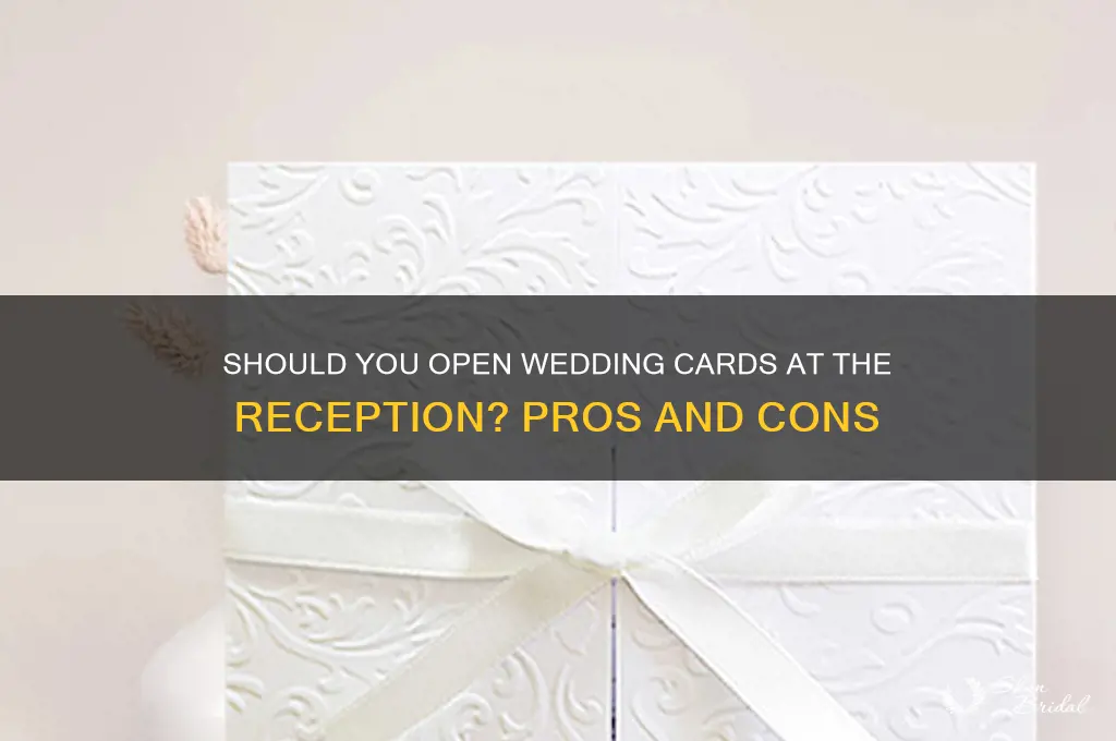 should you open cards at a wedding