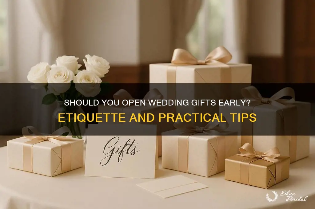 should you open gift before wedding
