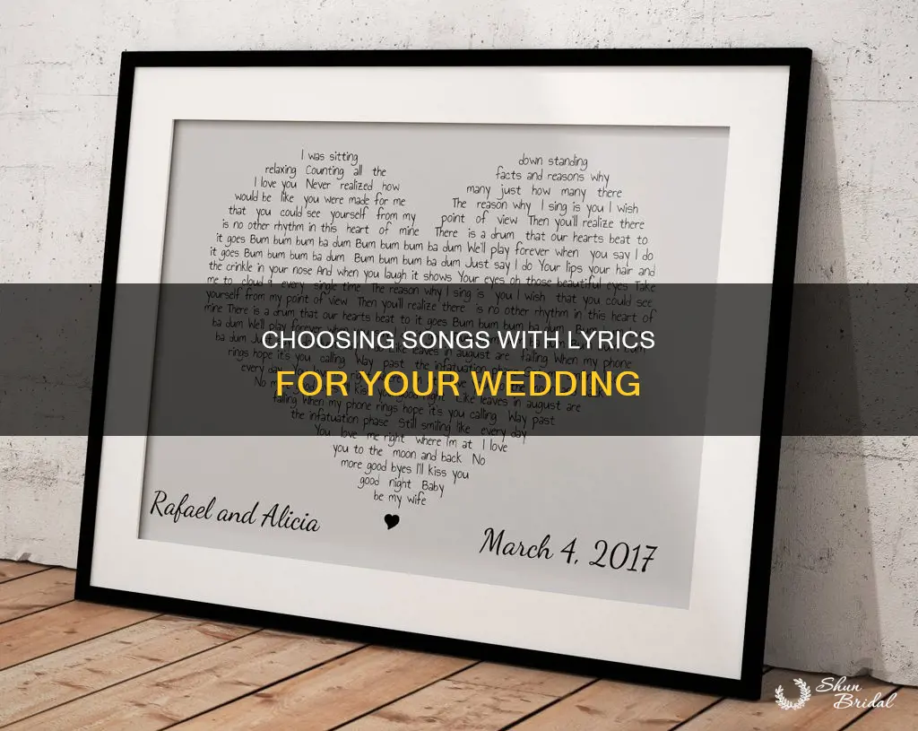 should you play words to song at wedding