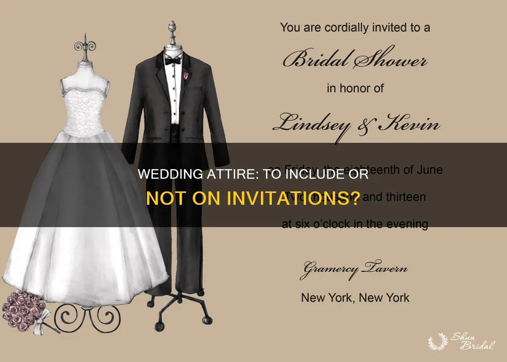 should you put attire on wedding invitation