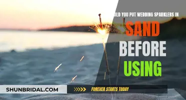 Using Wedding Sparklers: Sand for Safety