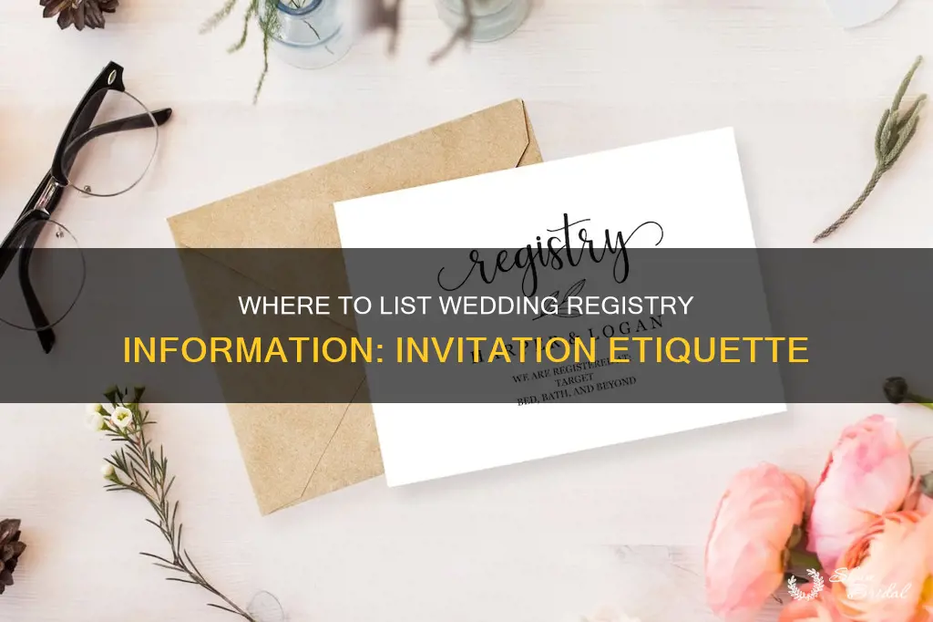 should you put where you are registered on wedding invitations