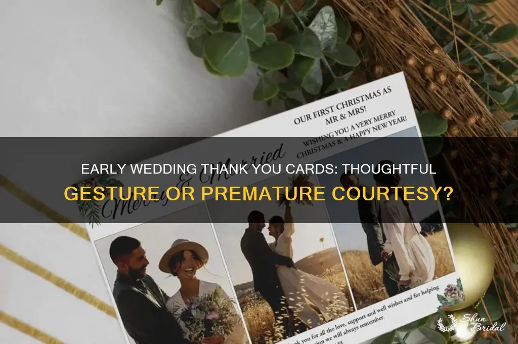 should you send thank you cards for wedding early