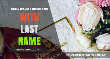 Should You Sign a Wedding Card with Your Last Name?