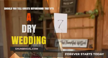 Dry Wedding Etiquette: Should You Inform Guests in Advance?