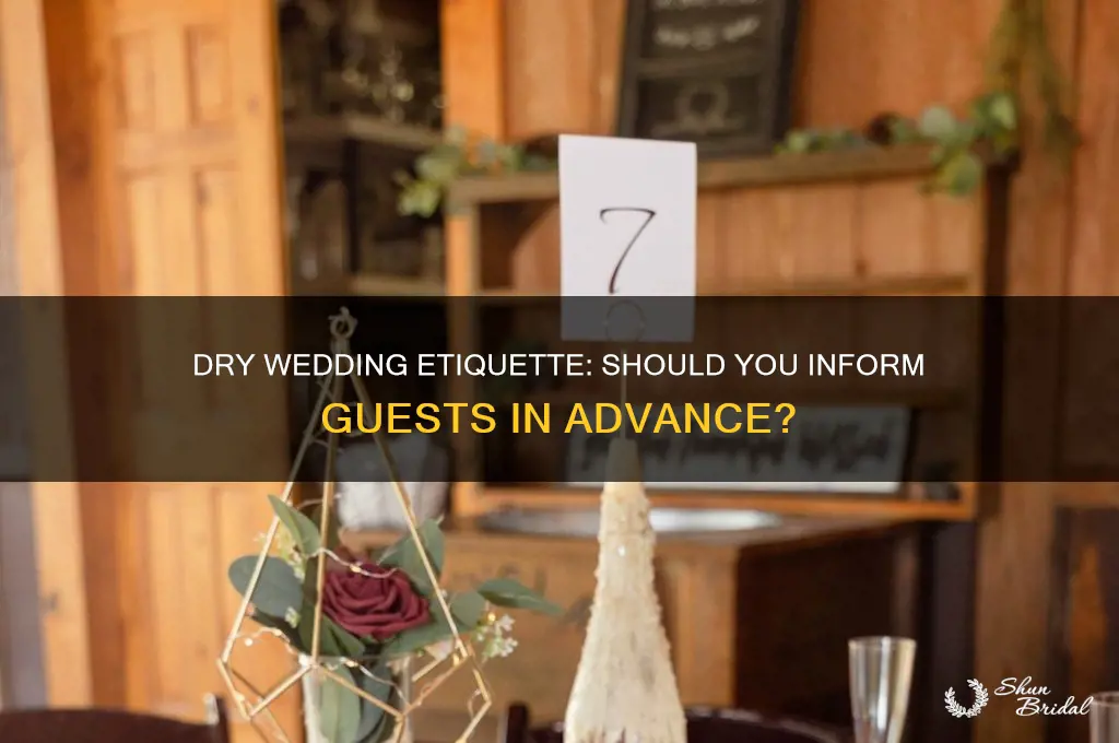 should you tell guests beforehand that it