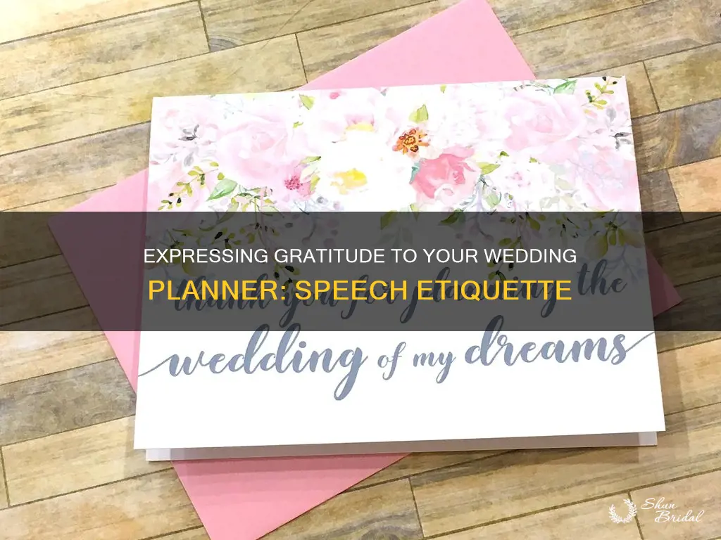 should you thank your wedding planner in your wedding speech