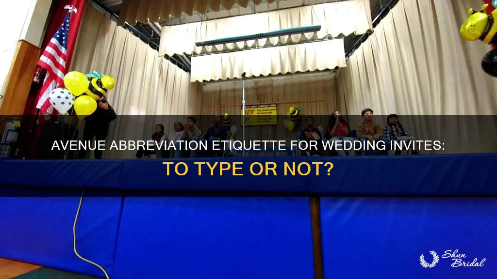 should you type out avenue in a wedding invite