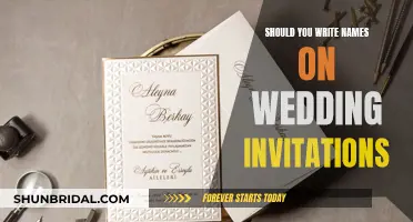 The Art of Addressing Wedding Invitations: To Name or Not?