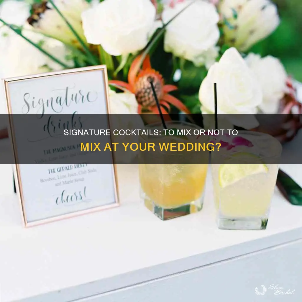 should you write your signature drink at wedding