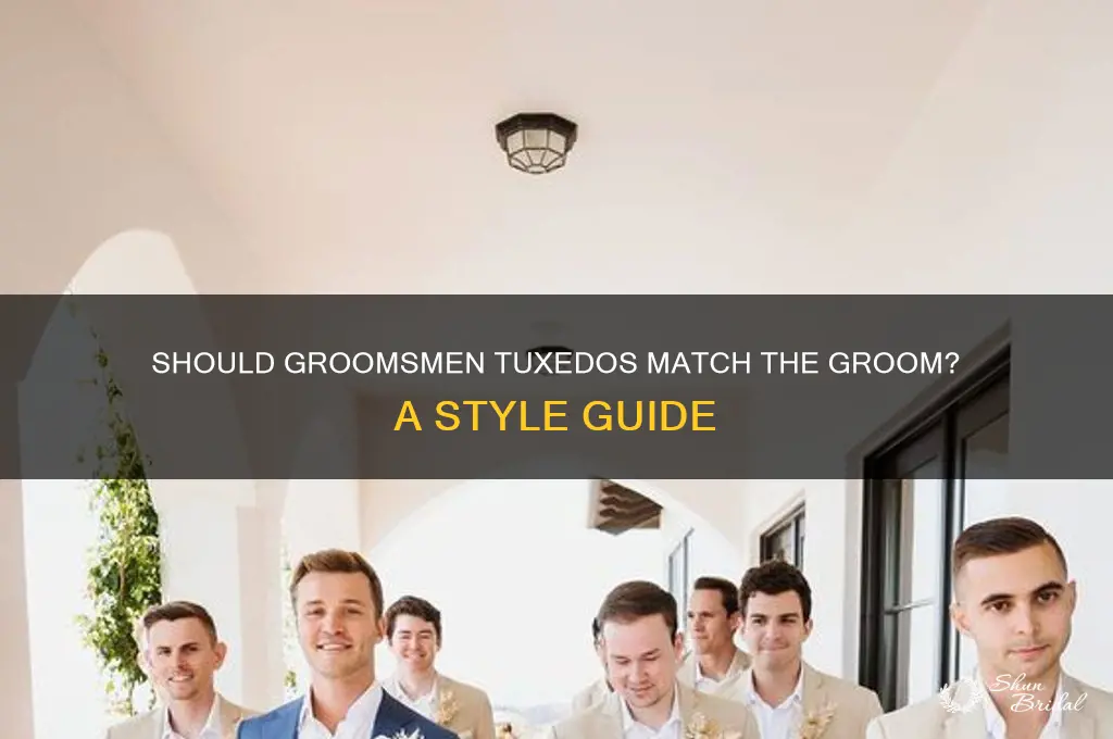 should your groomsmen tuxedo match groom