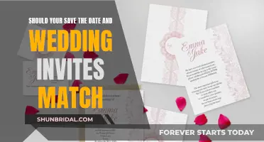 Save the Date and Wedding Invites: To Match or Not?