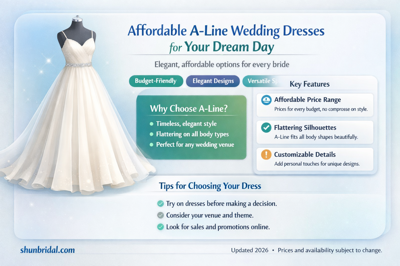 a-line cheap wedding dresses