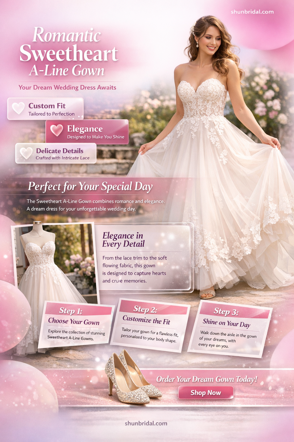 a-line ball gown sweetheart ruffles beading wedding dress
