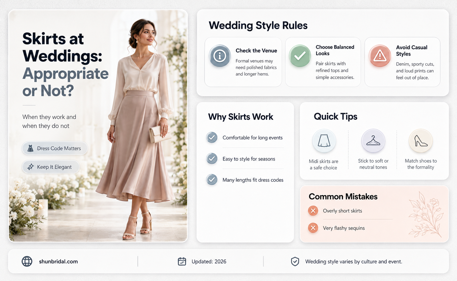 are skirts appropriate for weddings