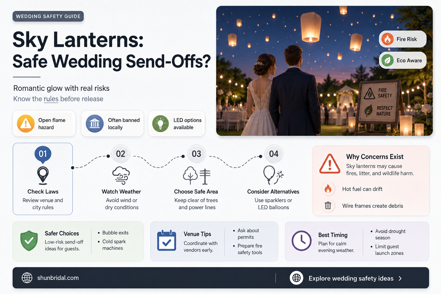 are sky lanterns safe for weddings