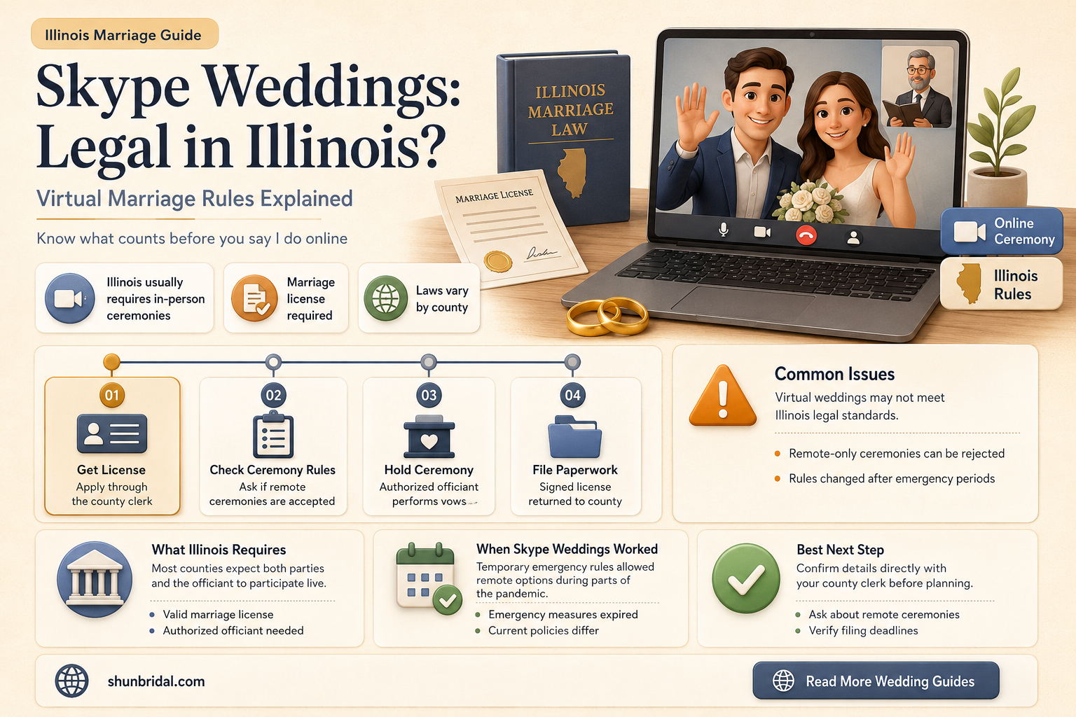 are skype weddings legal in Illinois