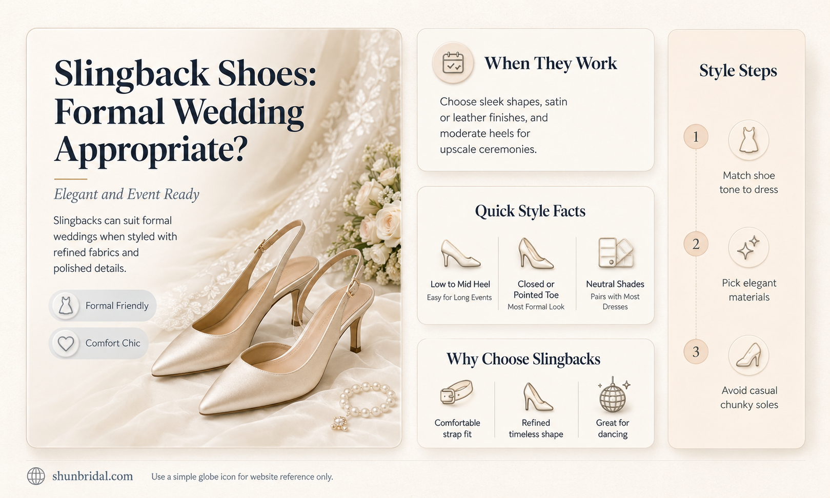 are slinback shoes appropriate for a formal wedding