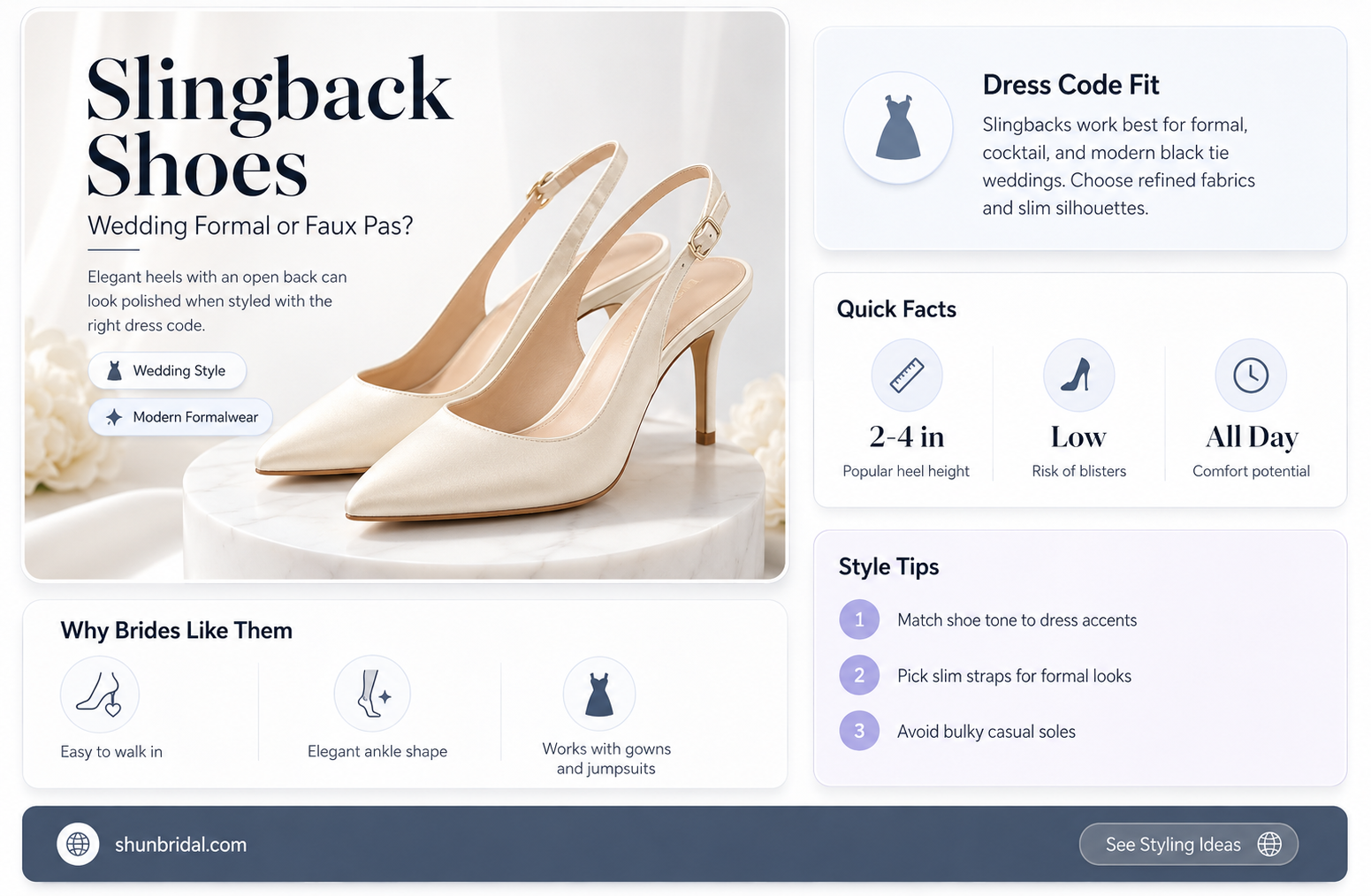 are slingback shoes appropriate for a formal wedding