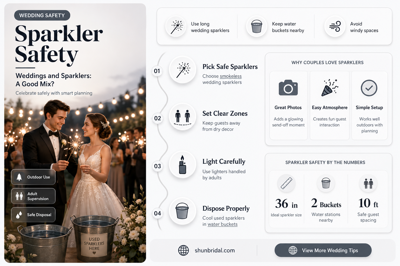 are sparklers safe for weddings