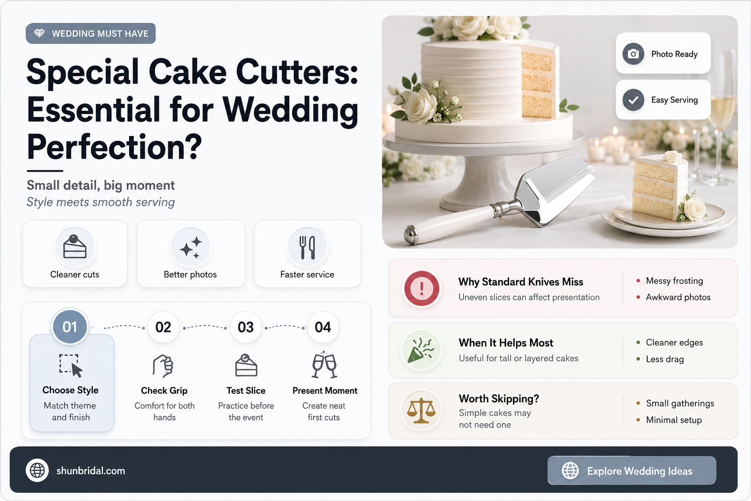are special cake cutters necessary for wedding
