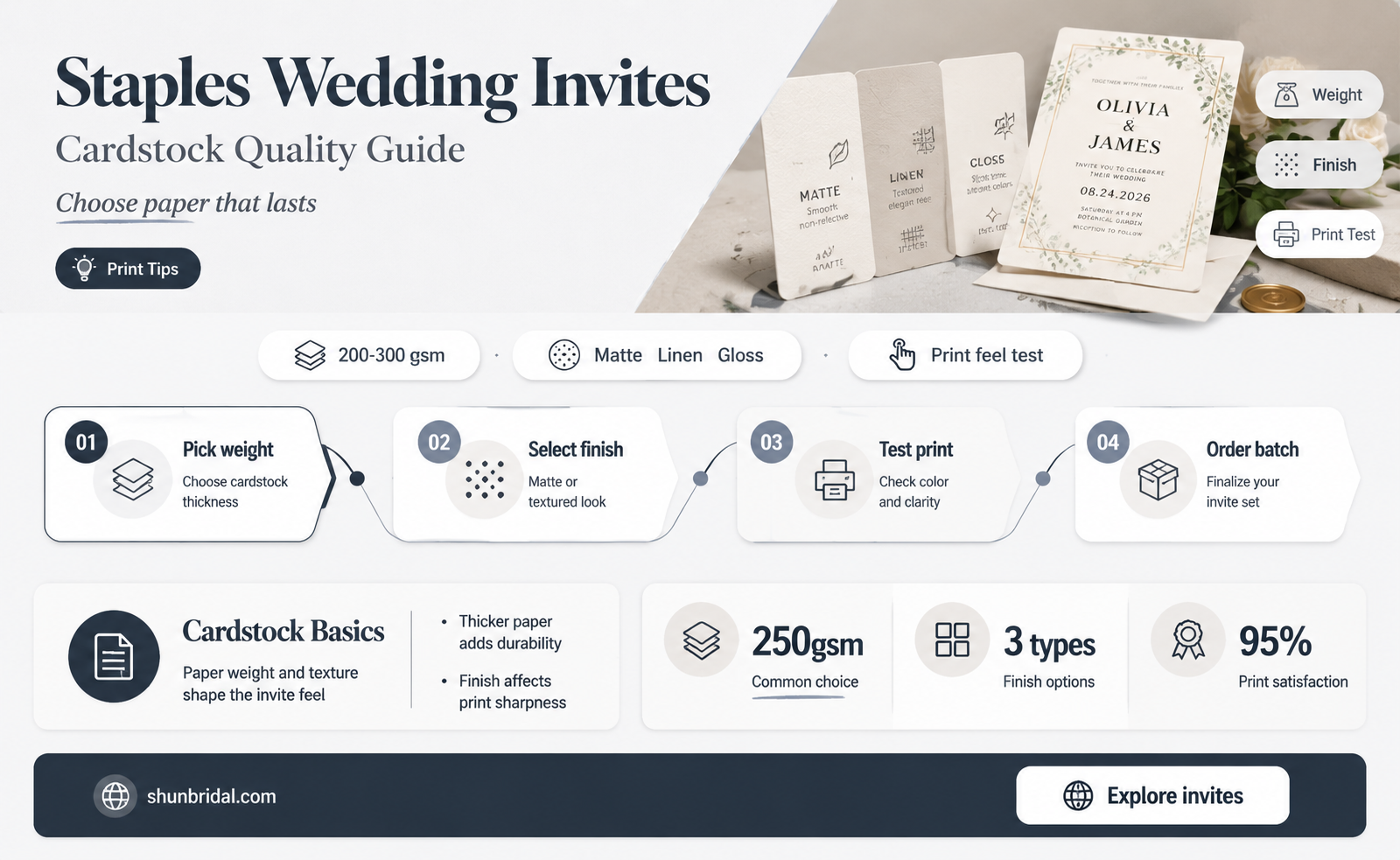 are the wedding invitations at staples on cardstock