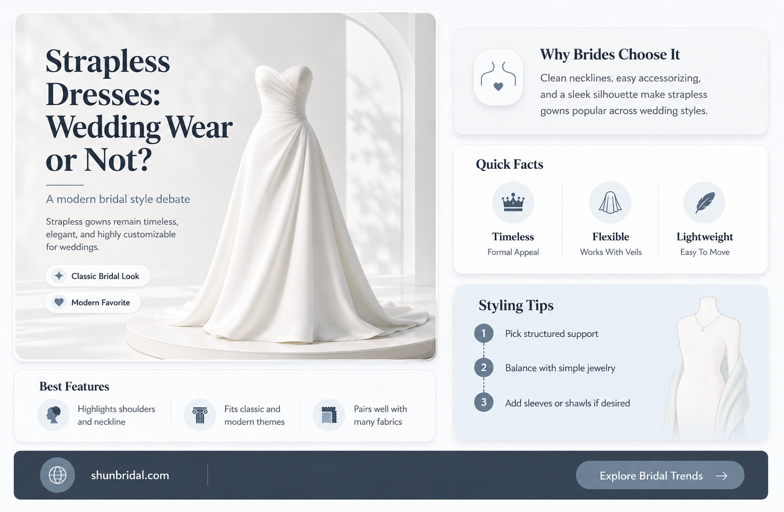 are strapless dresses appropriate for weddings