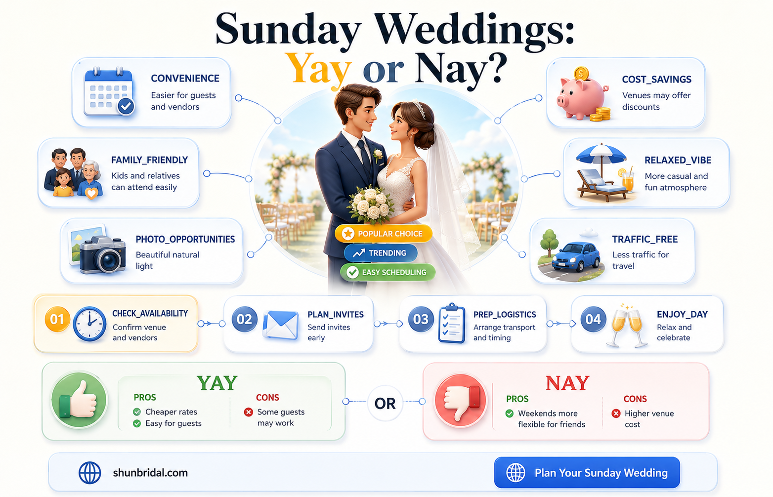 are sunday weddings popular