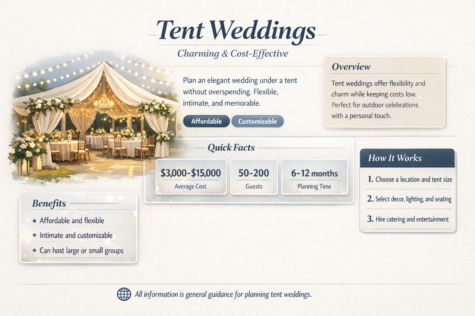 are tent wedding cheaper