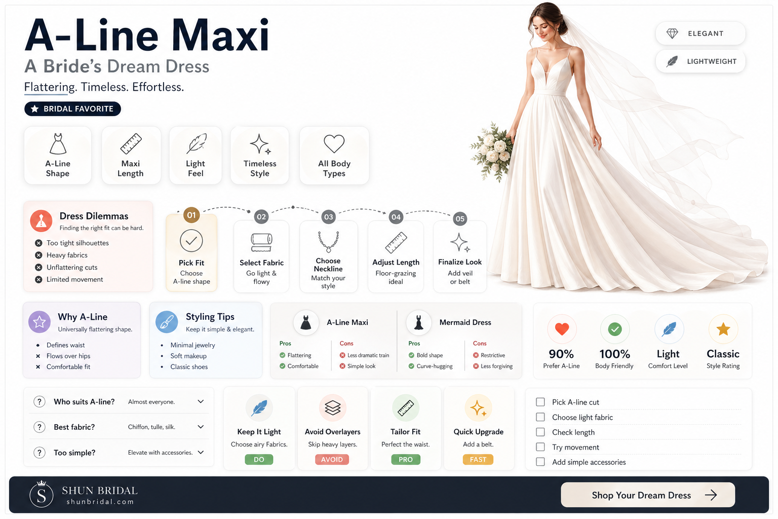 a-line maxi wedding dress