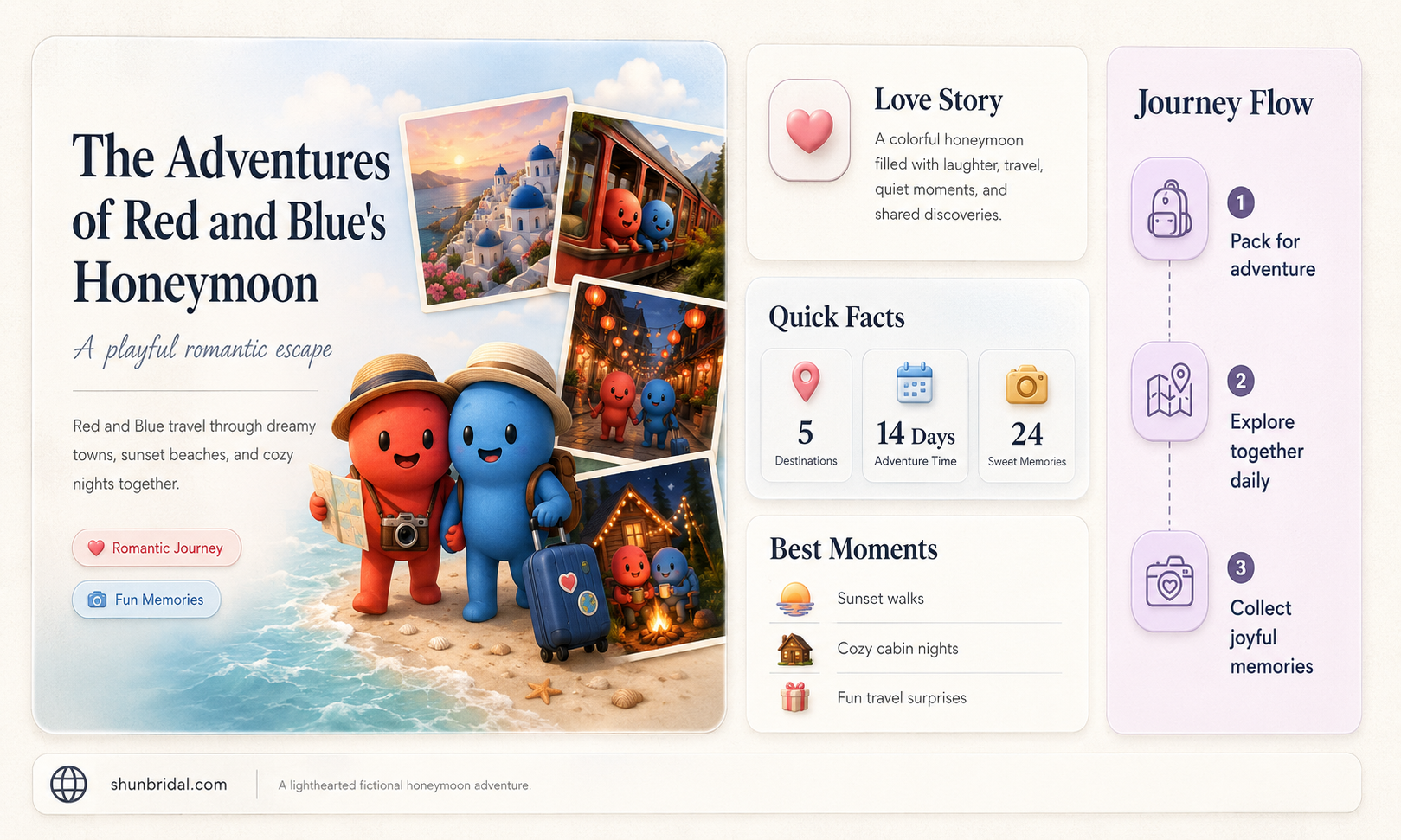 are red and blue on a honeymoon